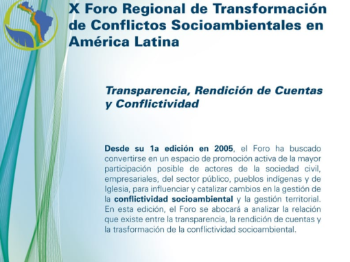 X Foro Regional de Transformación de Conflictos Sociambientales en América Latina